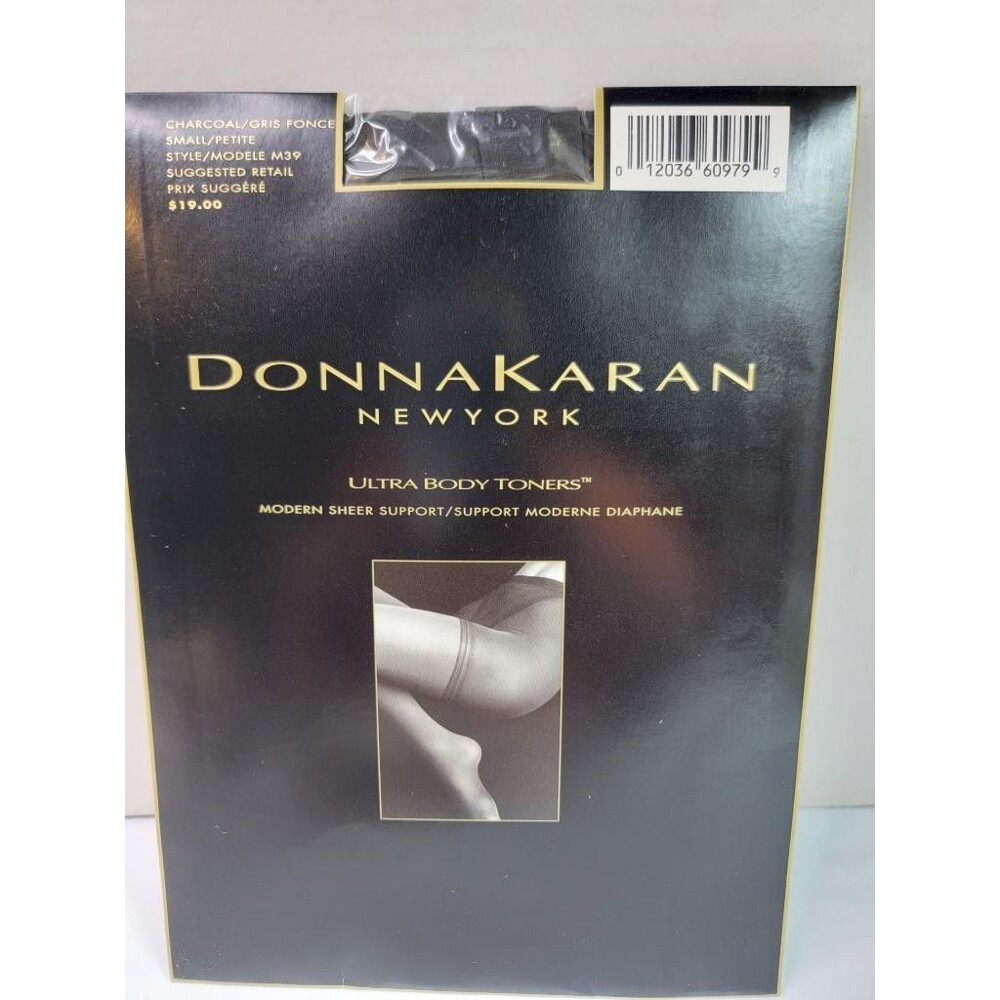 Donna Karan New York Ultra Body Toners Pantyhose Charcoal Small Petite M39
